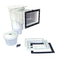 Скиммер  17,5 л со стандартным, удлиненным раструбом, крышка квадрaтная, для пленочных бассейнов