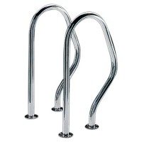 Поручень  изогнутый 470х800 мм, AISI-316, с крепежными пластинами